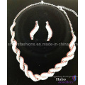 Shiny Glass Diamond Bridal Necklace and Earrings Sets/Fashion Jewelry/ Diamond Necklace Sets (XJW1699)